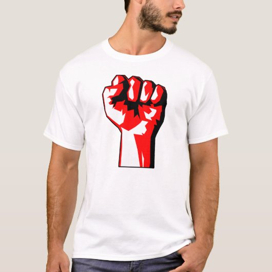 革命家によって上げられる握りこぶしのTシャツ Tシャツ (正面)