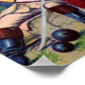 革命戦争の愛国的少年の旗のヴィンテージ芸術 ポスター (角)