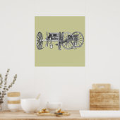 革命戦争キャノンプリント ポスター (キッチン)