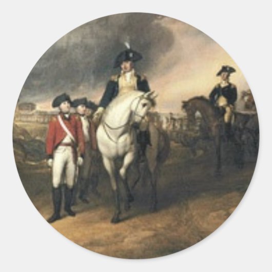 革命戦争ステッカー ラウンドシール (正面)