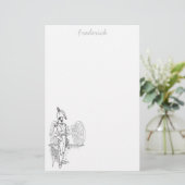 革命戦争兵士の文房具パーソナライズされた 便箋 (スタンド正面)