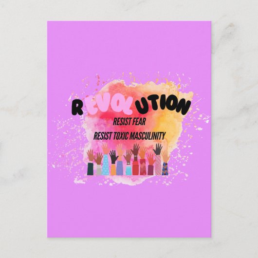 革命毒性男性的な恐怖に抵抗 ポストカード (正面)