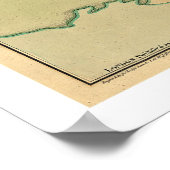 革命的なボストンの地図1776 ポスター (角)