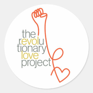 革命的なラブステッカー ラウンドシール