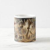 革命的な夢の芸術マグカップ「Viva La Vida」 コーヒーマグカップ (中央)