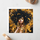 革命的な女性：女性アートの力をポップ・アートの強める ノートカード (正面/裏面インサイチュ)