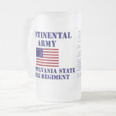 革命的な戦争のペンシルバニアの連隊ガラス フロストグラスビールジョッキ (正面左)