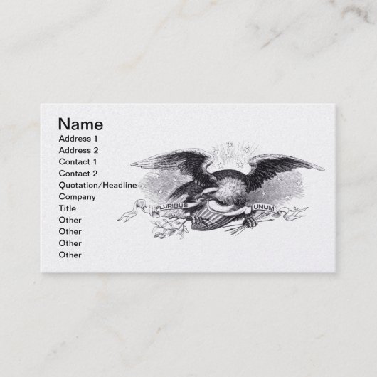 革命的な戦争のワシの名刺 名刺 (正面)