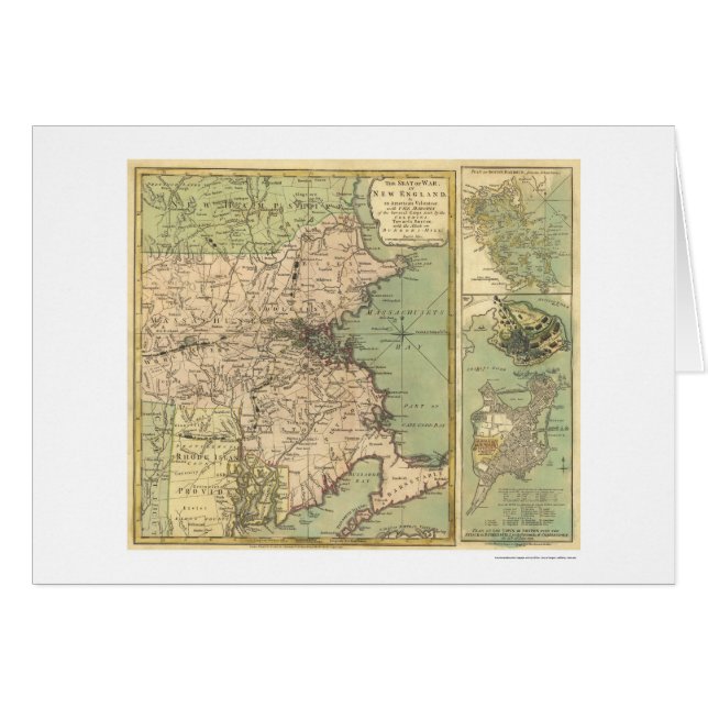 革命的な戦争の地図- 1775年 (正面横)