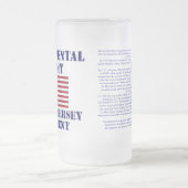 革命的な戦争の第1ニュージャージーの連隊ガラス フロストグラスビールジョッキ (中央)