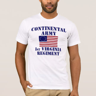 革命的な戦争の第1ヴァージニアの連隊のTシャツ Tシャツ