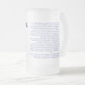 革命的な戦争の第1ヴァージニアの連隊ガラス フロストグラスビールジョッキ (正面右)