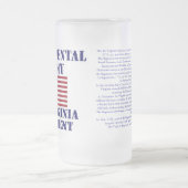 革命的な戦争の第1ヴァージニアの連隊ガラス フロストグラスビールジョッキ (中央)