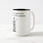革命的な戦争退役軍人ハツートーンコーヒーマグ ツートーンマグカップ (正面右)