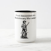 革命的な戦争退役軍人ハツートーンコーヒーマグ ツートーンマグカップ (中央)