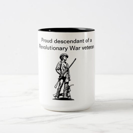 革命的な戦争退役軍人ハツートーンコーヒーマグ ツートーンマグカップ (中央)