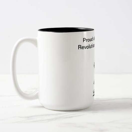 革命的な戦争退役軍人ハツートーンコーヒーマグ ツートーンマグカップ (左)