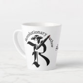 革命的作家#waistcoatporn mug カフェラテマグ (左アングル)