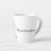 革命的作家#waistcoatporn mug カフェラテマグ (右アングル)