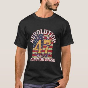 革命・オブ・コモンセンス・トランプ47大統領 Tシャツ