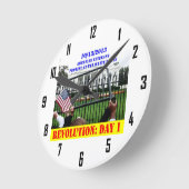 革命: 1日目 ラウンド壁時計 (傾斜)