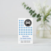 革新的なクリエイティブブルーウォータードロップ洗車 名刺 (スタンド正面)