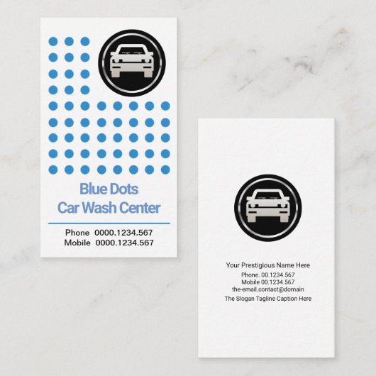 革新的なクリエイティブブルーウォータードロップ洗車 名刺 (正面/裏面)