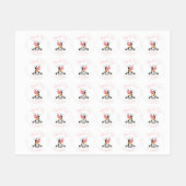 革新的なピンクの牛 ラベル (シート)