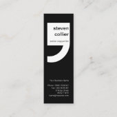 革新的なホワイト·クォーテ書ーション·マーク スキニー名刺 (正面)