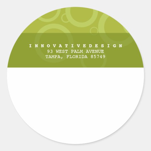 革新的な宛名ラベルシール ラウンドシール (正面)