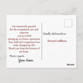 革新的な眼科医に感謝 ポストカード (裏面)