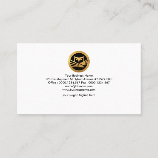 革新的な芸術的レトロタイプライターシステム 名刺 (裏面)