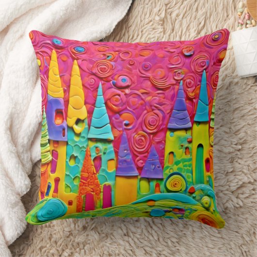 革新的カラフルな粘土創造 クッション (ブランケット)