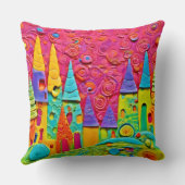 革新的カラフルな粘土創造 クッション (裏面)