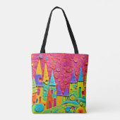 革新的カラフルな粘土創造 トートバッグ (裏面)