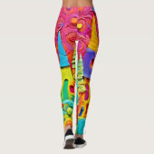 革新的カラフルな粘土創造 レギンス (裏面)