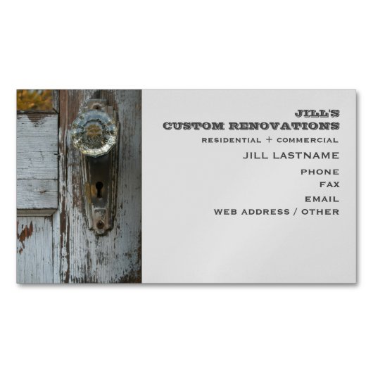 革新//復帰磁気改造 マグネット名刺 (正面)