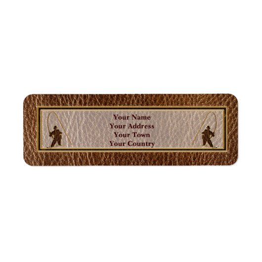 革目付きの漁師 ラベル (正面)