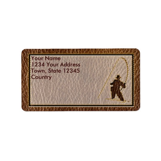 革目付きの漁師 ラベル (正面)