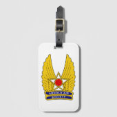 革紐が付いている公式のアーノルドの空気社会の荷物のラベル ラゲッジタグ (正面縦)