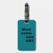 革紐付きスキーラゲッジタグ ラゲッジタグ (裏面縦)