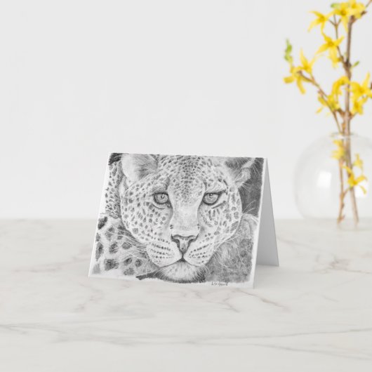 革紐 カード (黄色い花)