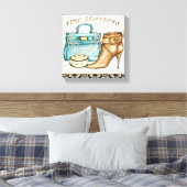 革素晴らし製バッグ及び靴 キャンバスプリント (インサイチュ (寝室))