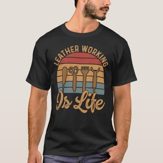 革細工は生命なり Tシャツ (正面)