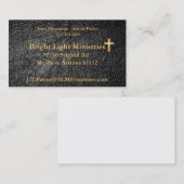 革聖書の皮の名刺 名刺 (正面/裏面)