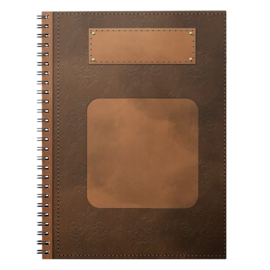 革製の装飾 ノートブック (正面)