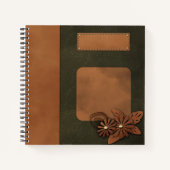 革製の装飾 ノートブック (正面)