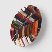 革製仕訳 ラウンド壁時計 (傾斜)