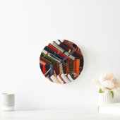 革製仕訳 ラウンド壁時計 (ホーム)