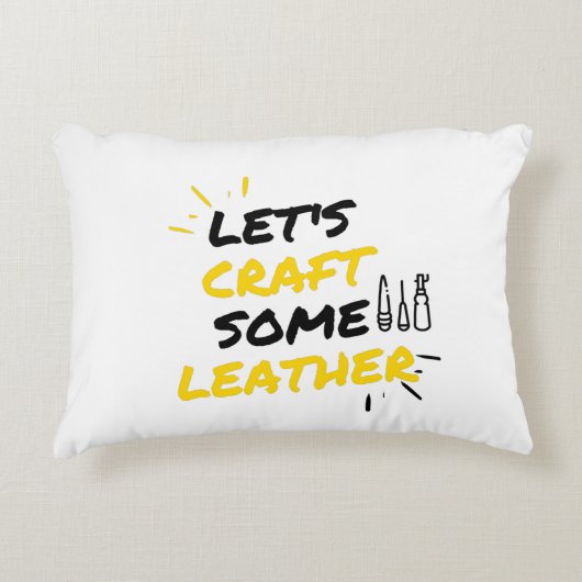 革製作 アクセントクッション (正面)